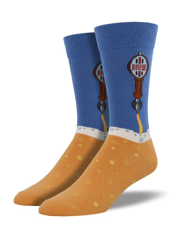 Socksmith Men's Beer Taps Socks - Fog