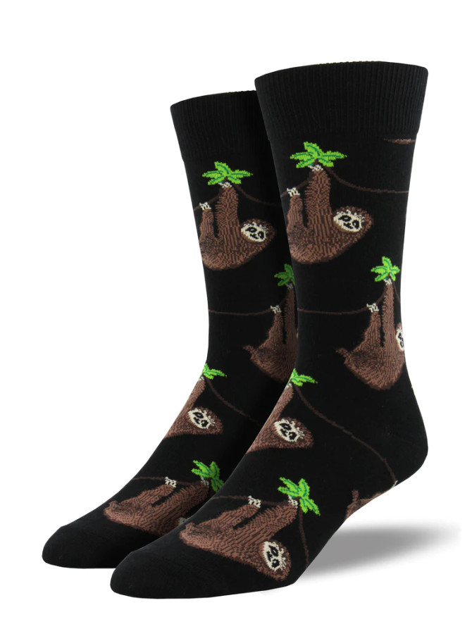 Socksmith Men's Sloth Socks - Black