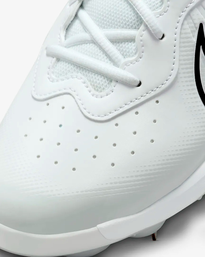 Nike Men's Alpha Huarache Varsity 4 Low Cleats- White