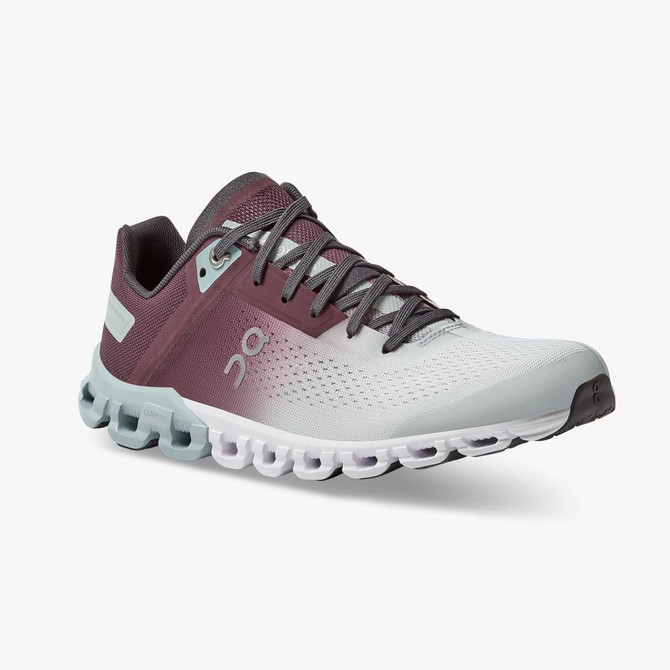 On Cloudflow Women's Running Shoe-Mulberry/Mineral