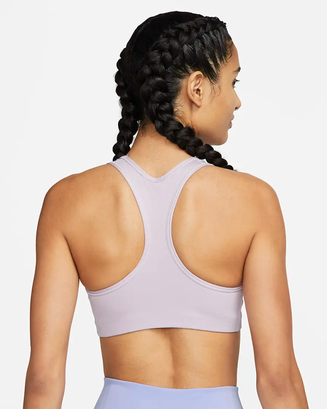 Nike Swoosh Women's Medium-Support Non-Padded Sports Bra - Doll/White