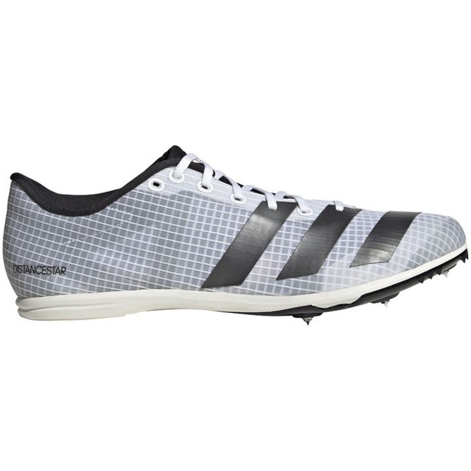 Adidas Men's DistanceStar Track & Field Spike Shoe - Cloud White/Night Metallic/Core Black