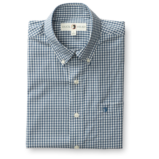 Duck Head Performance Poplin Sport Shirt - Vintage Blue