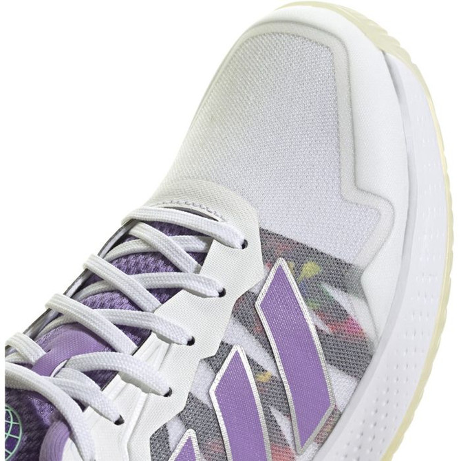 Adidas Women's Defiant Speed Tennis Shoe - White Cloud/Violet Fusion/Lucid Blue