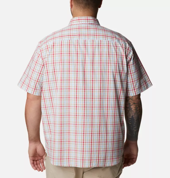 Columbia Men's Rapid River II Short Sleeve Shirt – Big-Sunset Red Multi Gingham