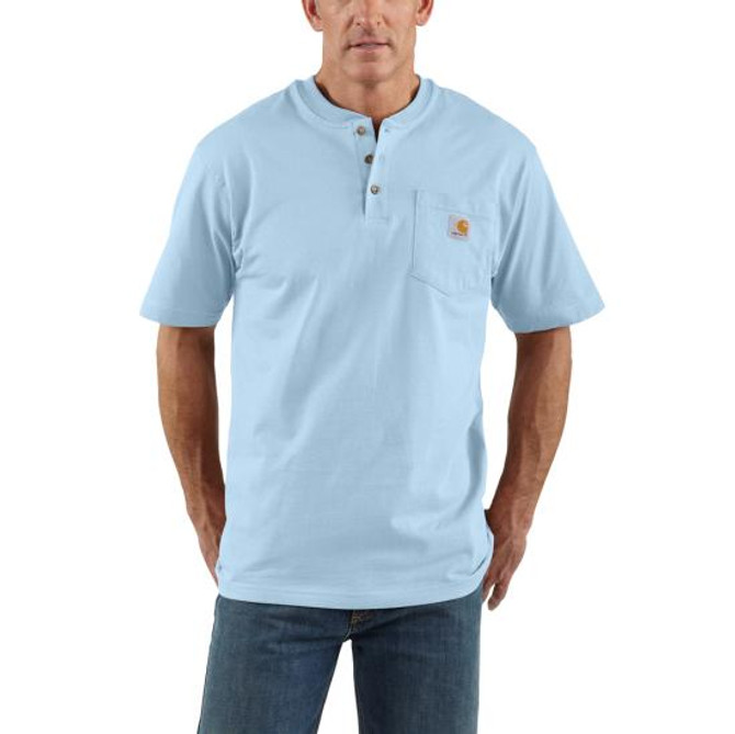 Carhartt Short Sleeve Workwear Henley T-Shirt - Moonstone