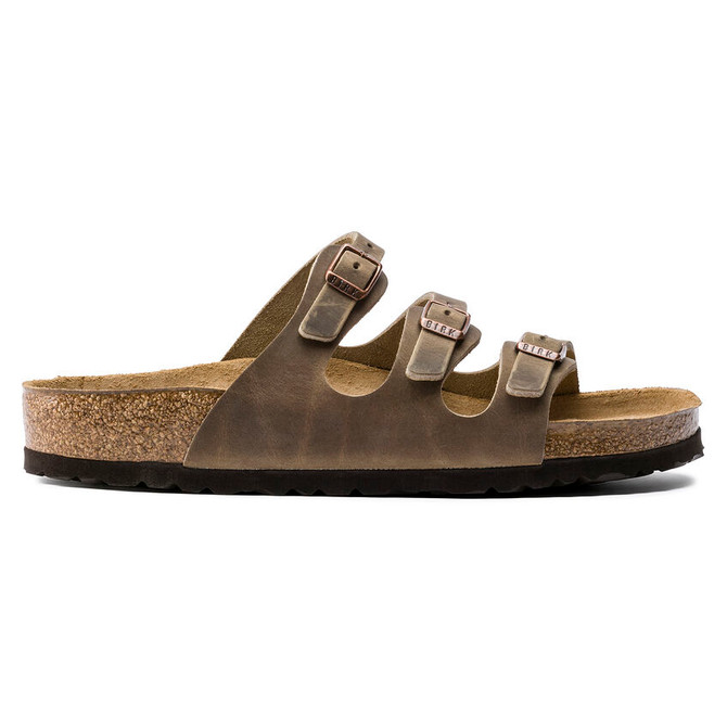 Birkenstock Florida Soft Footbed Oiled Leather - Tobacco Brown