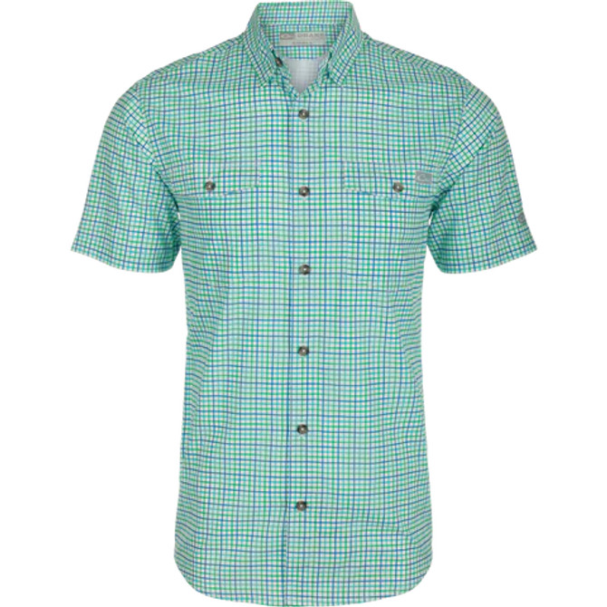 Drake Frat Tattersall Short Sleeve - Ceramic Teal