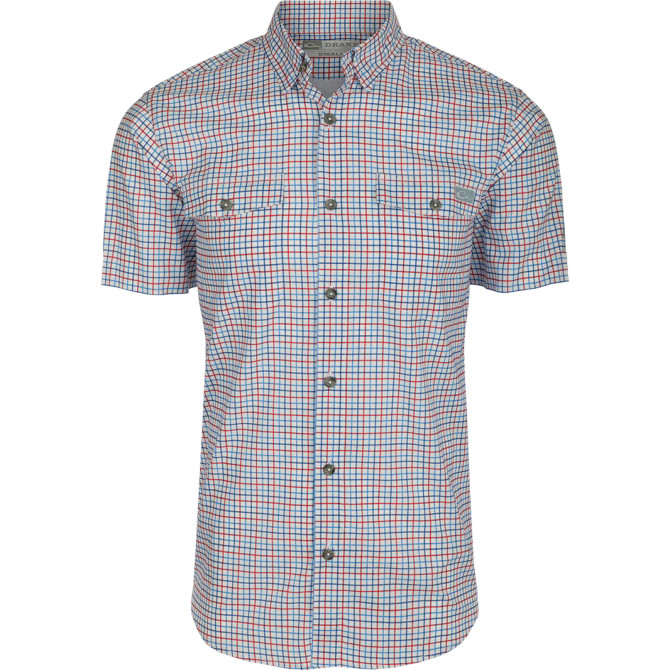 Drake Frat Tattersall Short Sleeve - Marina Blue