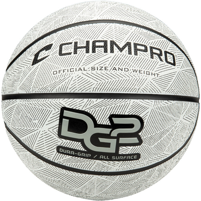 Champro Dura-Grip 230 Rubber Basketball - White