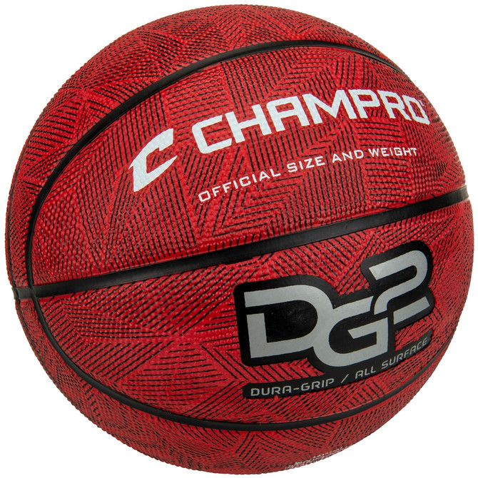 Champro Dura-Grip 230 Rubber Basketball - Scarlet
