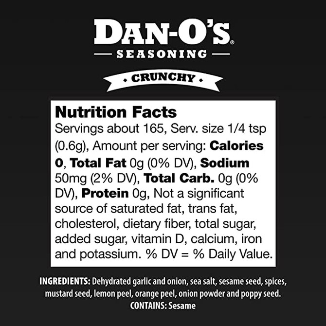 Dan O's Crunchy Seasoning 3.5 oz.