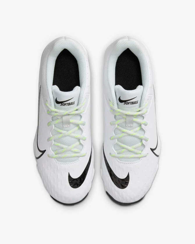 Nike Women's Hyperdiamond 4 Keystone Softball Cleats - White/Black-Photon Dust-Volt