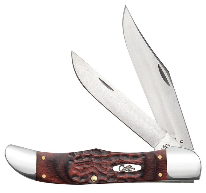 Case Knives Rosewood Standard Jig Folding Hunter with Leather Sheath