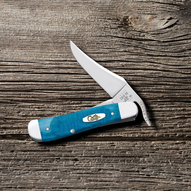 Case Knives Sawcut Jig Caribbean Blue Bone RussLock