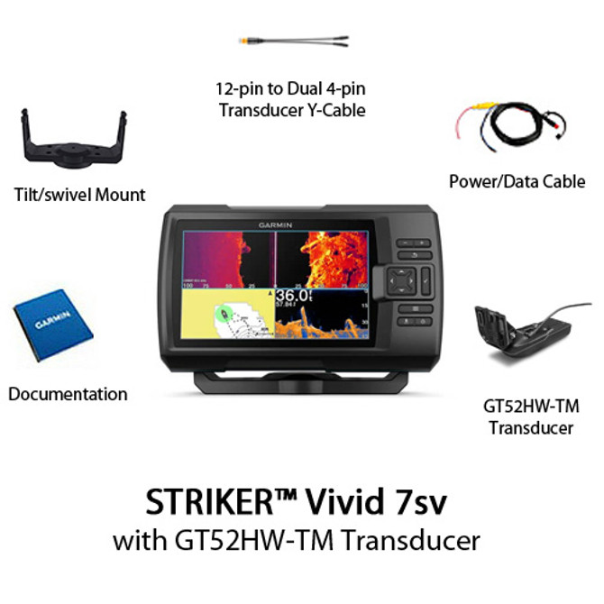 Garmin Striker Vivid 7sv Fishfinder w. GT52HW-TM