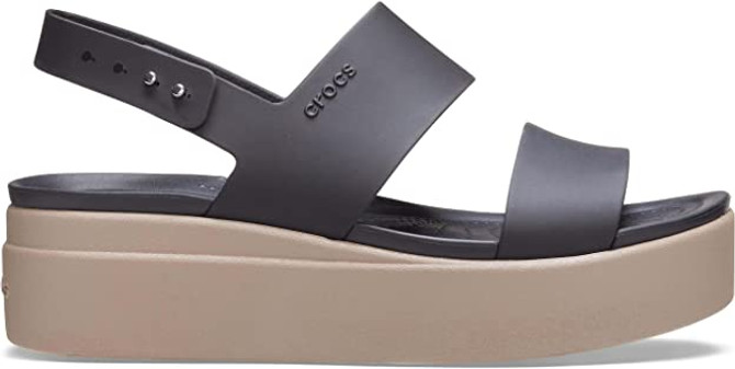 Crocs Women's Brooklyn Low Wedge - Black/Mushroom