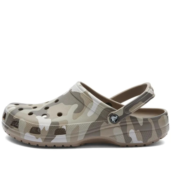 Crocs Unisex Adult Classic Printed Camo Clog - Mushroom/Multi