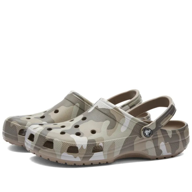 Crocs Unisex Adult Classic Printed Camo Clog - Mushroom/Multi