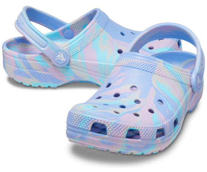 Crocs Toddler Classic Marbled Clog - Moon Jelly/Multi