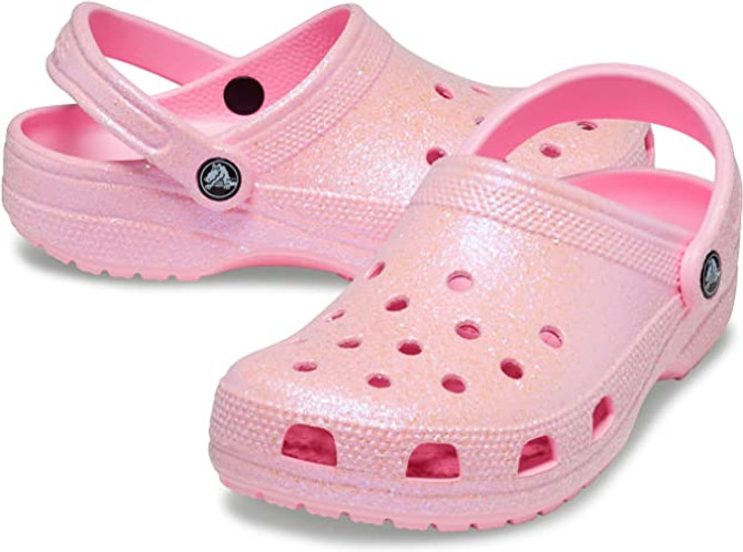 Crocs Adult Unisex Classic Glitter Clog - Flamingo