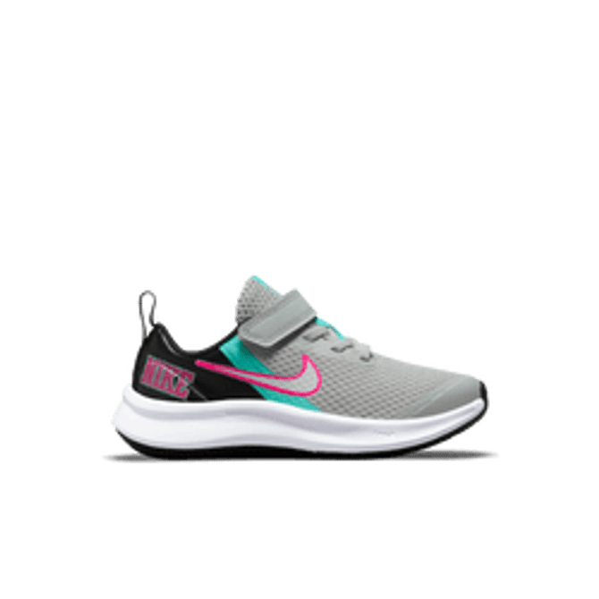 Nike Little Kids' Star Runner 3 SE- Grey Fog/White/Black/Hyper Pink