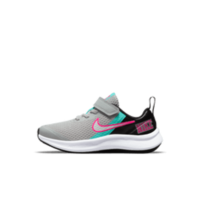 Nike Little Kids' Star Runner 3 SE- Grey Fog/White/Black/Hyper Pink