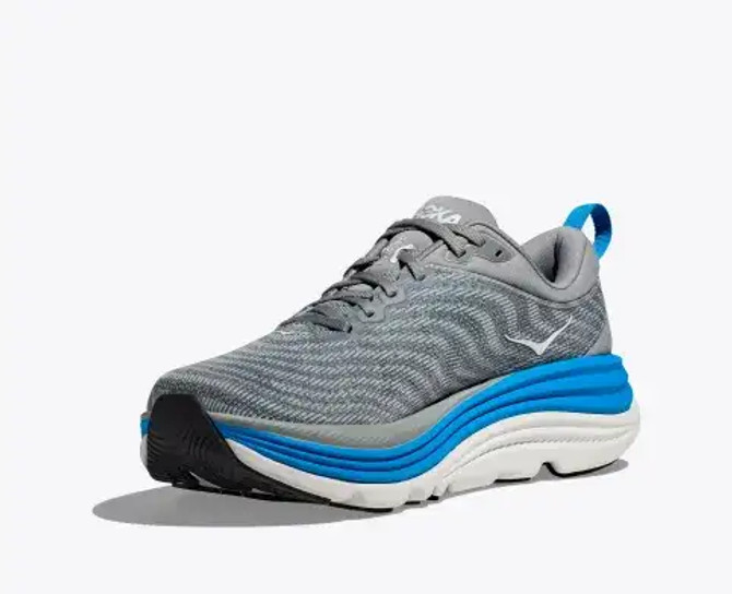 Hoka Men's Gaviota 5 Running Shoe - Limestone/Diva Blue
