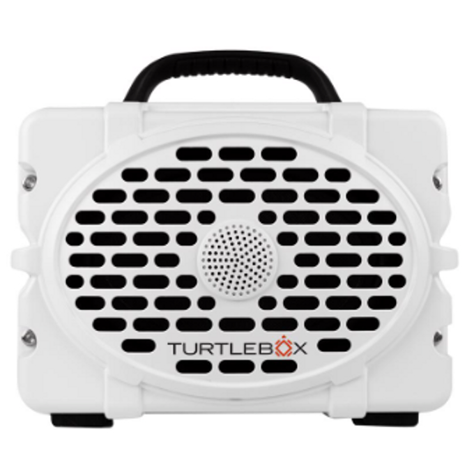 Turtlebox Wireless Bluetooth Weather Resistant Portable Speaker White
