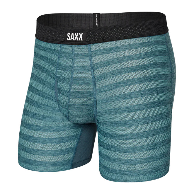 Saxx DropTemp Cooling Mesh Boxer Brief -  Washed Heather Teal