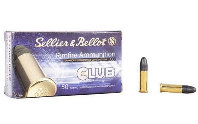 Sellier & Bellot .22LR 40 Grain 50RD Box of Lead Round Nose Rimfire Ammunition