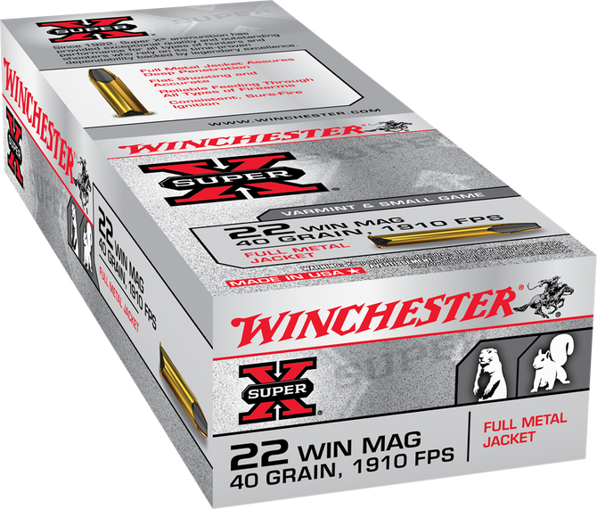 Winchester 22 Win Mag 40 FMJ SX