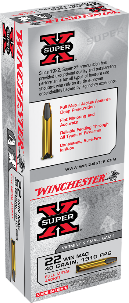 Winchester 22 Win Mag 40 FMJ SX