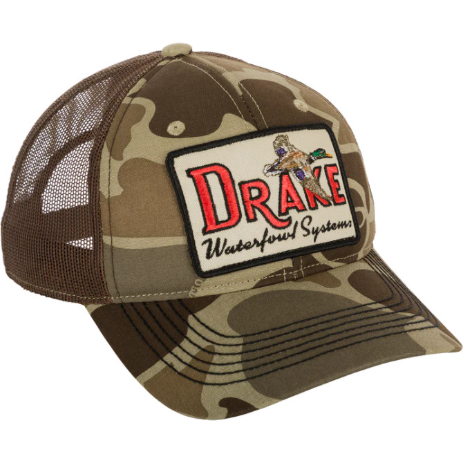 Drake Square Patch Foam Front Ball Cap - Old School Timber