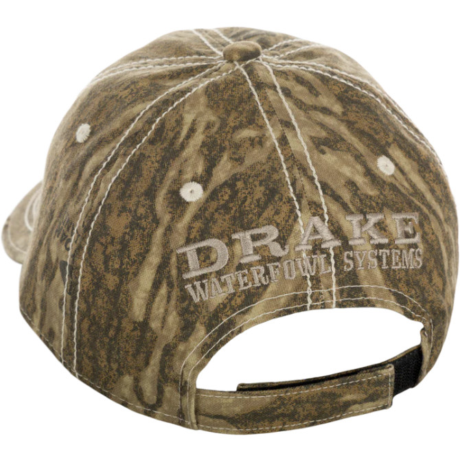 Drake Distressed 6-Panel Ball Cap - Mossy Oak Original Bottomland