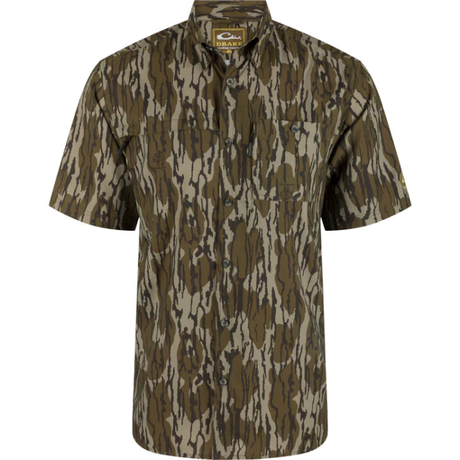 Drake 8-Shot Flyweight S/S Shirt - Mossy Oak Bottomland