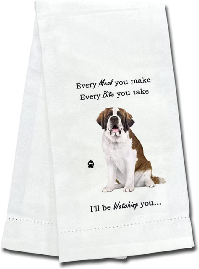 I'll Be Watching You Pet Tea Towels Saint Bernard