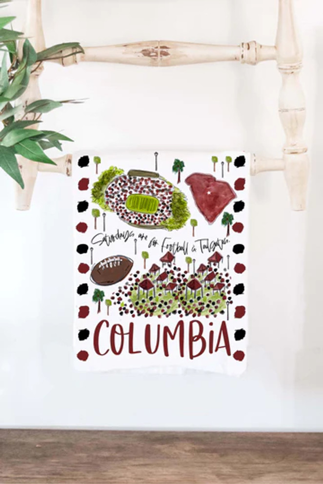 Happy By Rachel Columbia, SC Tea Towel