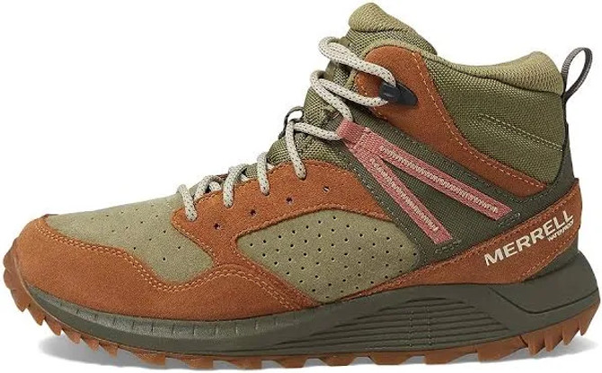 Merrell Women's Wildwood Mid Leather WP Boot - Forest