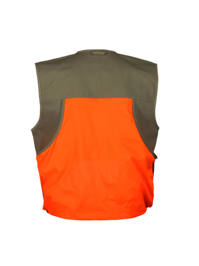 Gamehide Shelterbelt Mid Weight Upland Hunting Vest - Khaki/Blaze Orange