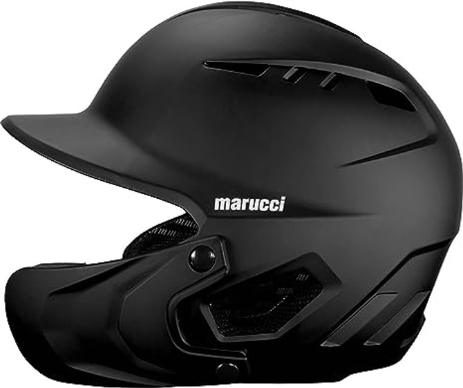 Marucci Duravent Batting Helmet with Jaw Guard - Black