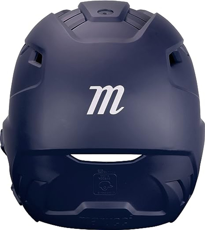 Marucci Duravent Batting Helmet with Jaw Guard - Navy Blue