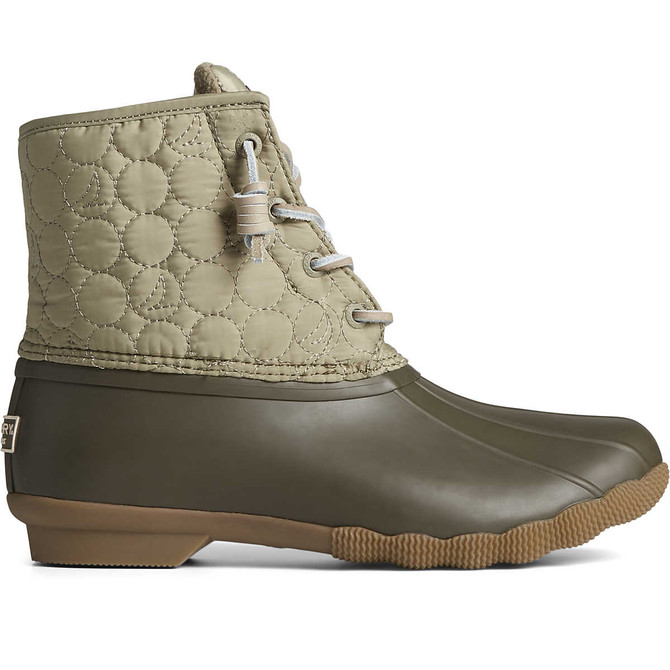 Sperry Women's Saltwater Circle Nylon Duck Boot - Olive