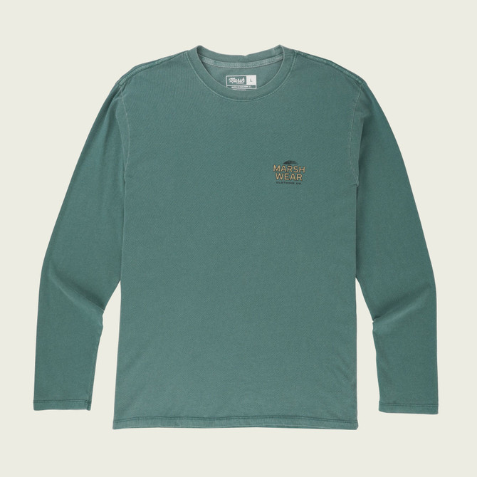Marsh Wear Fly Patch Long Sleeve T-Shirt - Duck Green