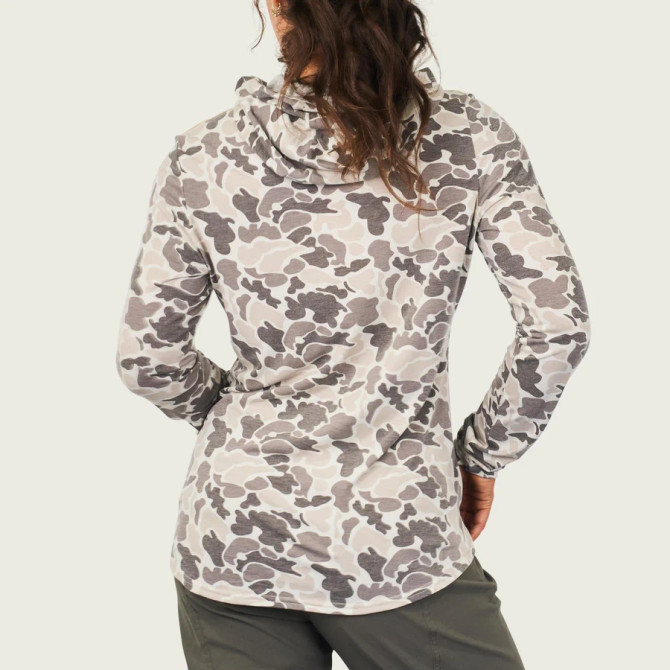 Marsh Wear Women's Buxton Performance Hoodie - Stone Mallard Camo