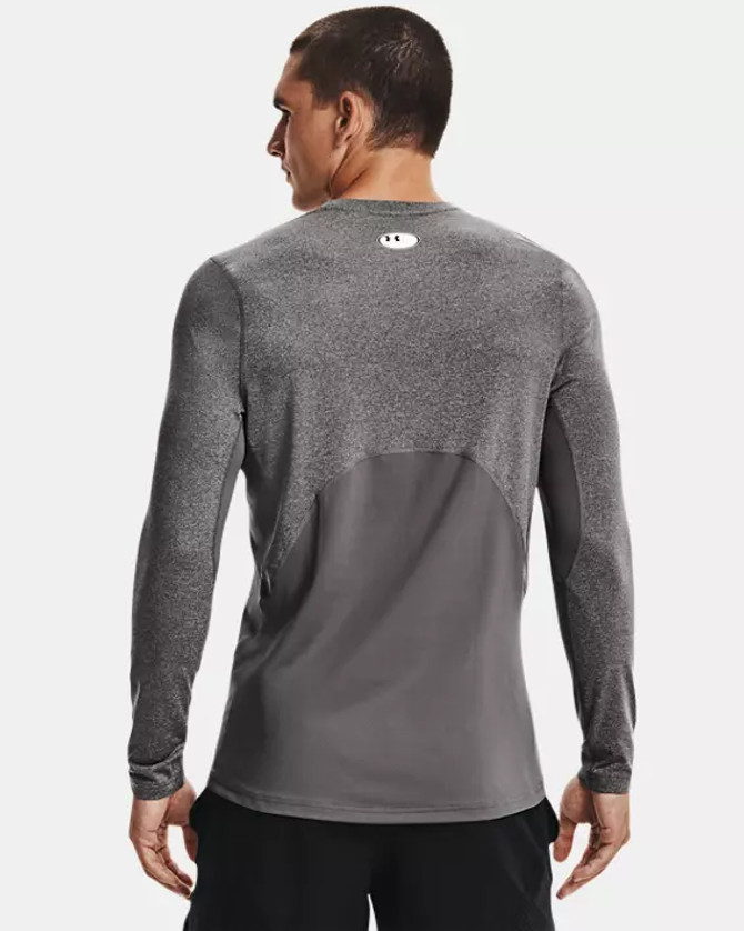 Under Armour Men's ColdGear Fitted Crew - Charcoal Light Heather/Black