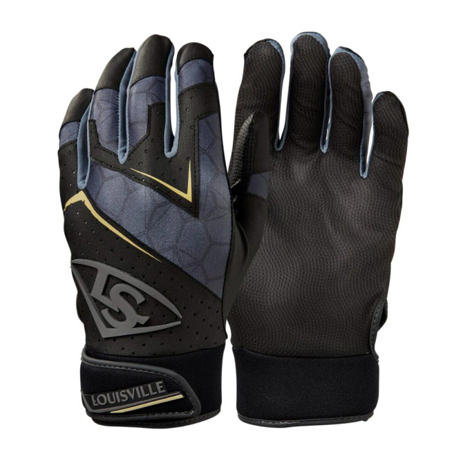 Louisville Slugger Adult Genuine V2 Batting Gloves - Black