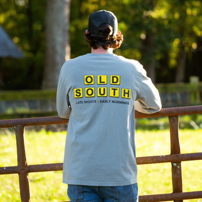 Old South Late Nights Long Sleeve T-Shirt - Grey