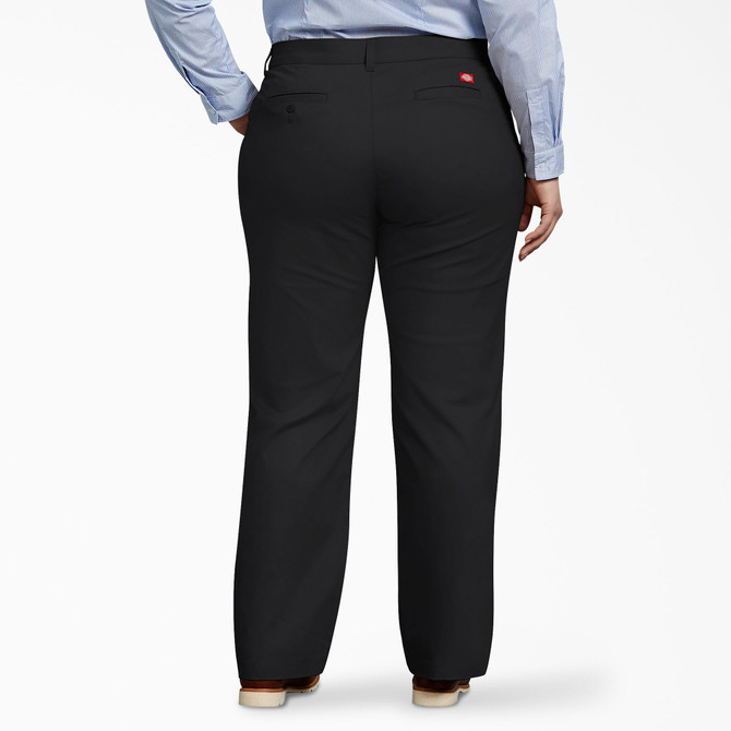 Dickies Women's Plus FLEX Relaxed Fit Pants - Black