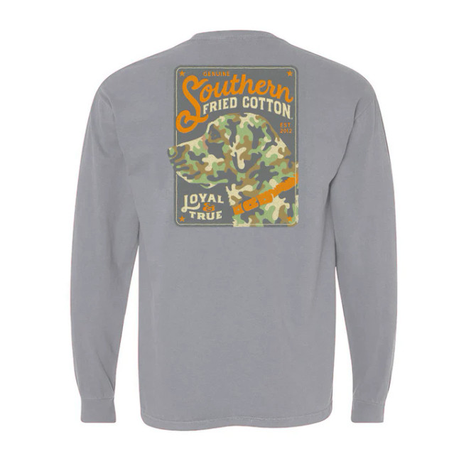 Southern Fried Cotton Loyal & True Long Sleeve T-Shirt - Granite